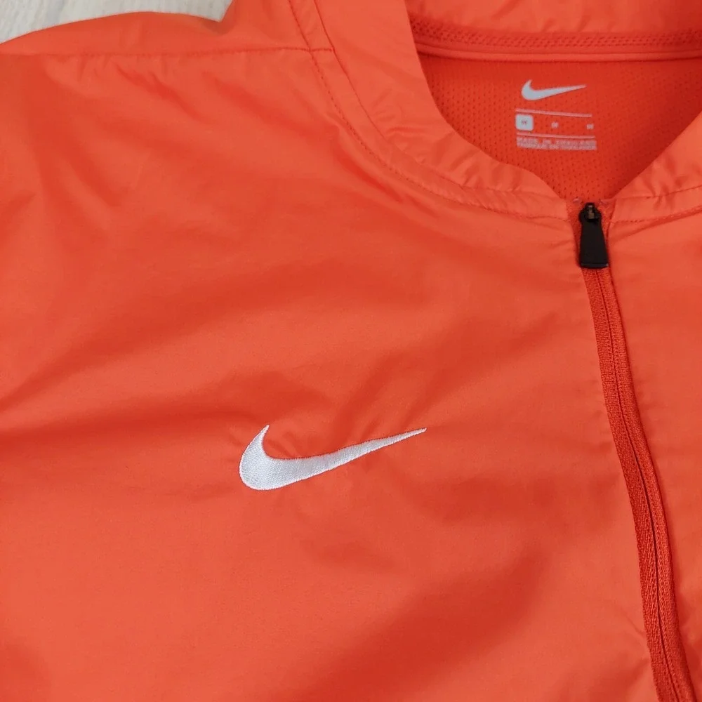 Nike Clemson Tigers Windbreaker Mens Medium‎ Orange Quarter-Zip On-Field Jacket